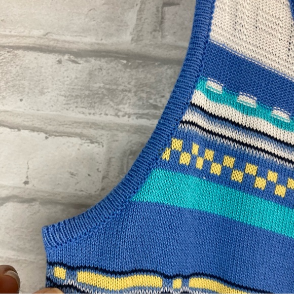 Venus Blue and Teal Striped Sweater Dress Size S - Picture 6 of 15